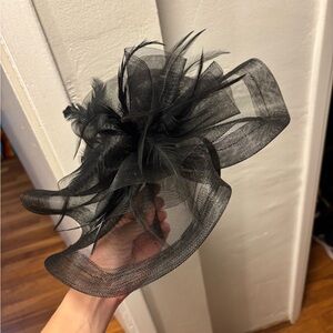 Elegant Black Fascinator Hat/Headband
